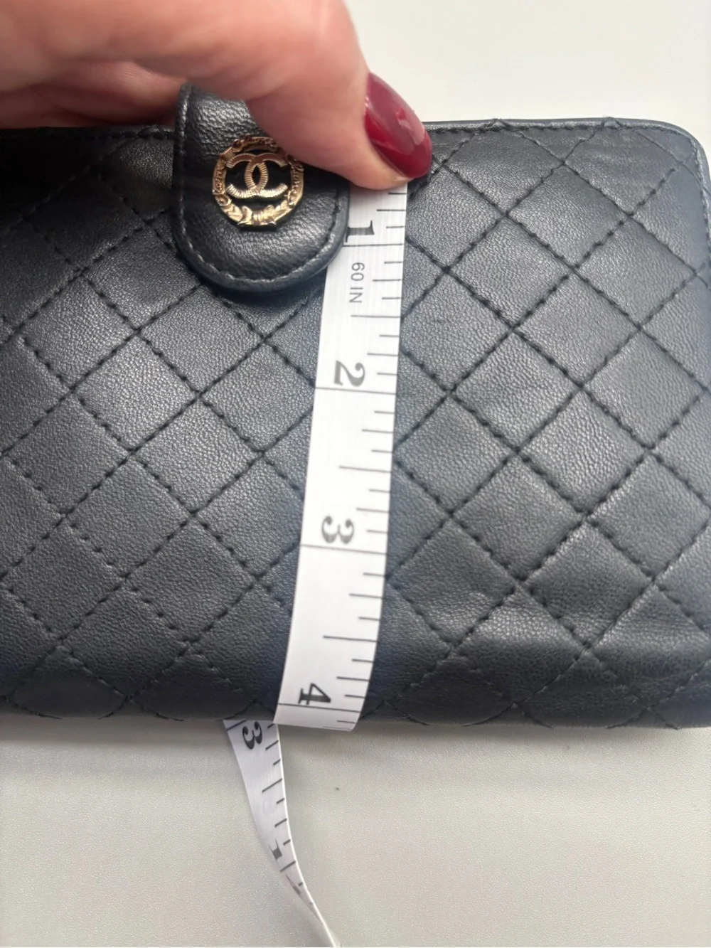 Chanel Black Quilted Leather Bifold Wallet Pink Interior With COA